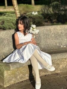 kids white frock